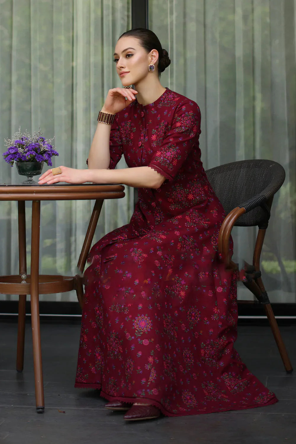 Embroidered Luxury Lawn Unstitched 3Pc | 5012