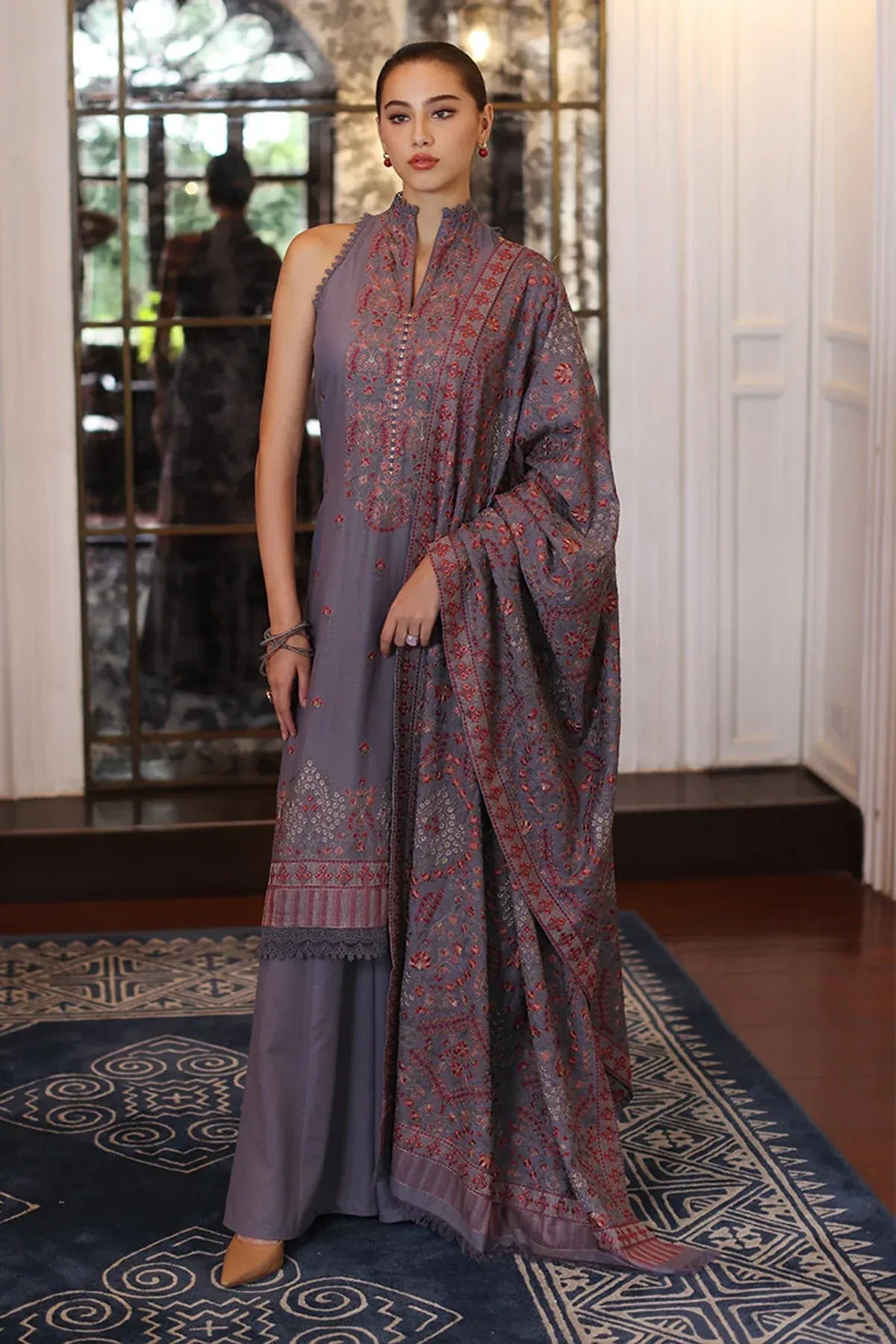 Bareeze - 3PC Luxury Dhanak Embroidered Suit - USME-015003
