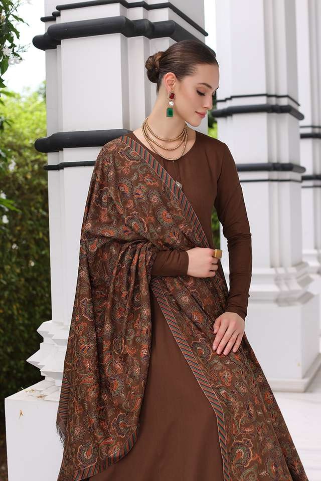 MFLN-1005 3PC KARANDI EMBROIDERED SUIT-PK-5746