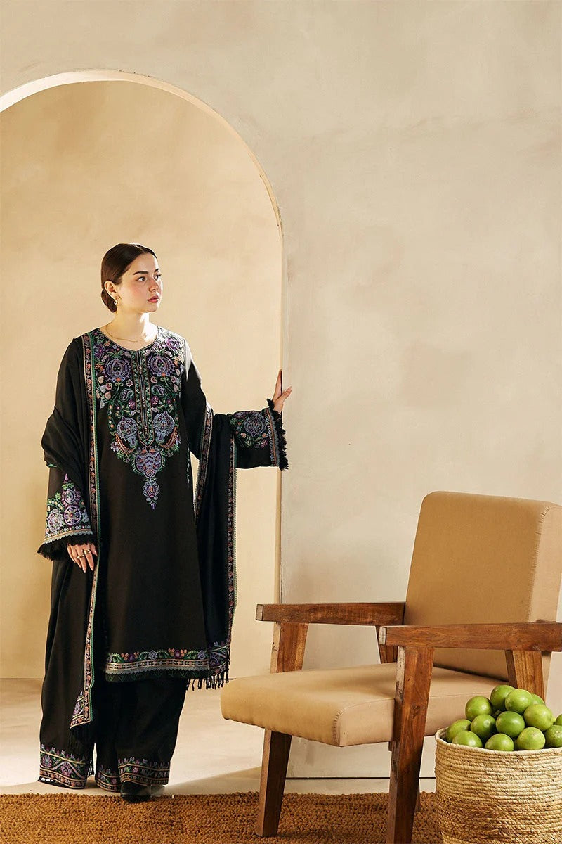 MFLN-1013 3PC DHANAK EMBROIDERED SUIT-PK-5746