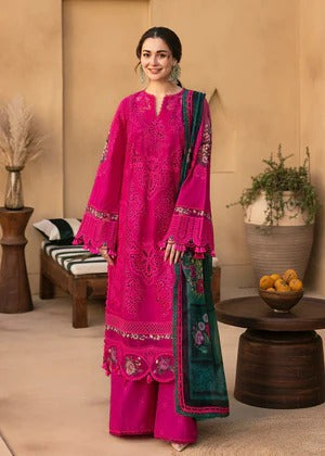 MFLN-1056 3PC DHANAK EMBROIDERED SUIT-PK-5746