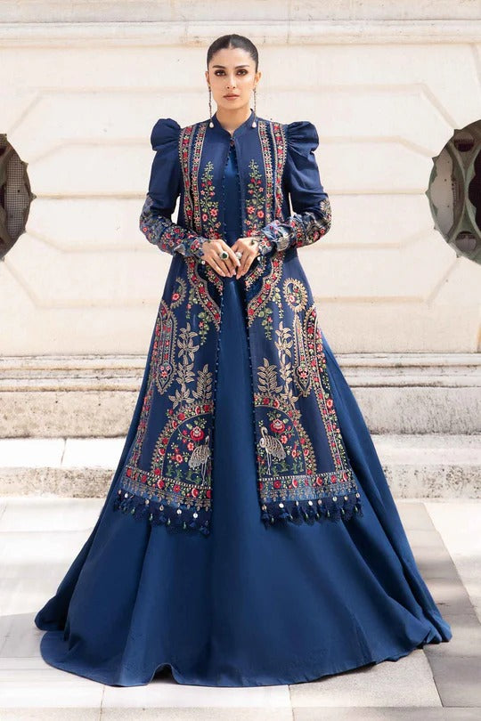 MFLN-1029 3PC DHANAK EMBROIDERED SUIT-PK-5746