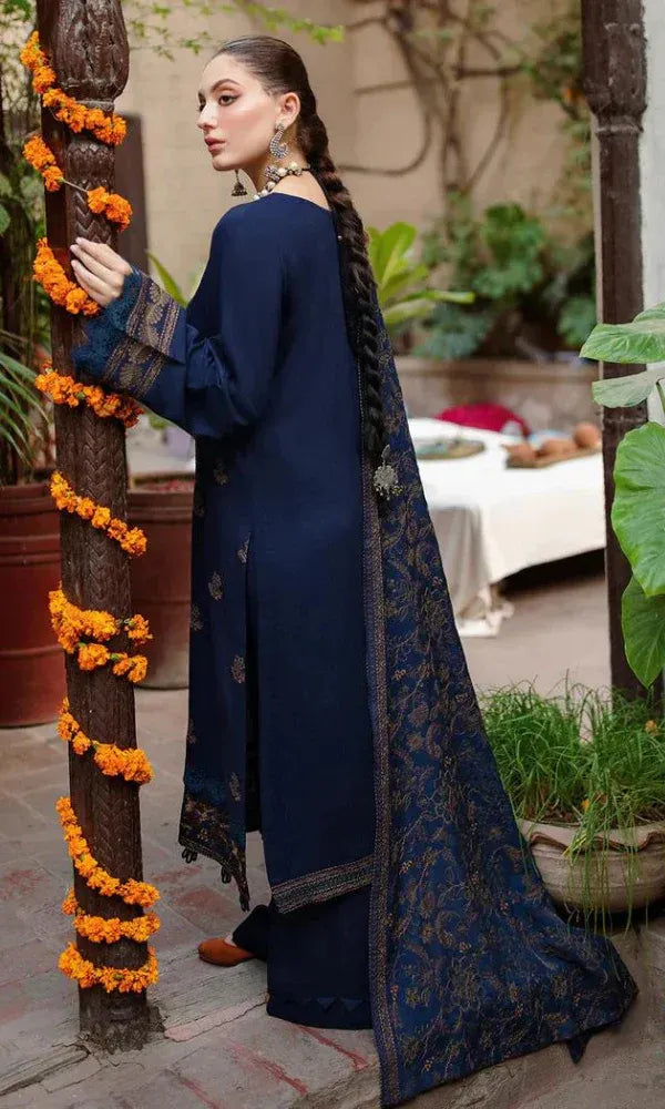 Ramsha - MFLN-1043 3PC DHANAK EMBROIDERED SUIT-PK-5746