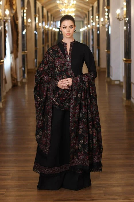 MFLN-1006 3PC DHANAK EMBROIDERED SUIT-PK-5746