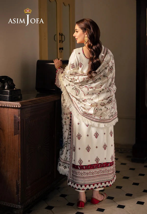 MFLN-1003 3PC DHANAK EMBROIDERED SUIT-PK-5746