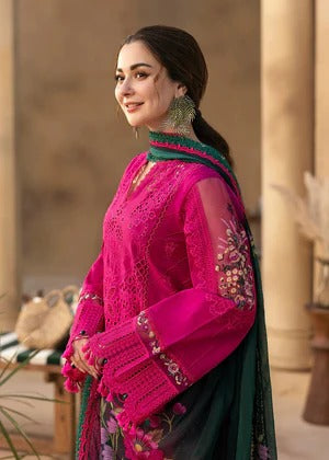 MFLN-1056 3PC DHANAK EMBROIDERED SUIT-PK-5746