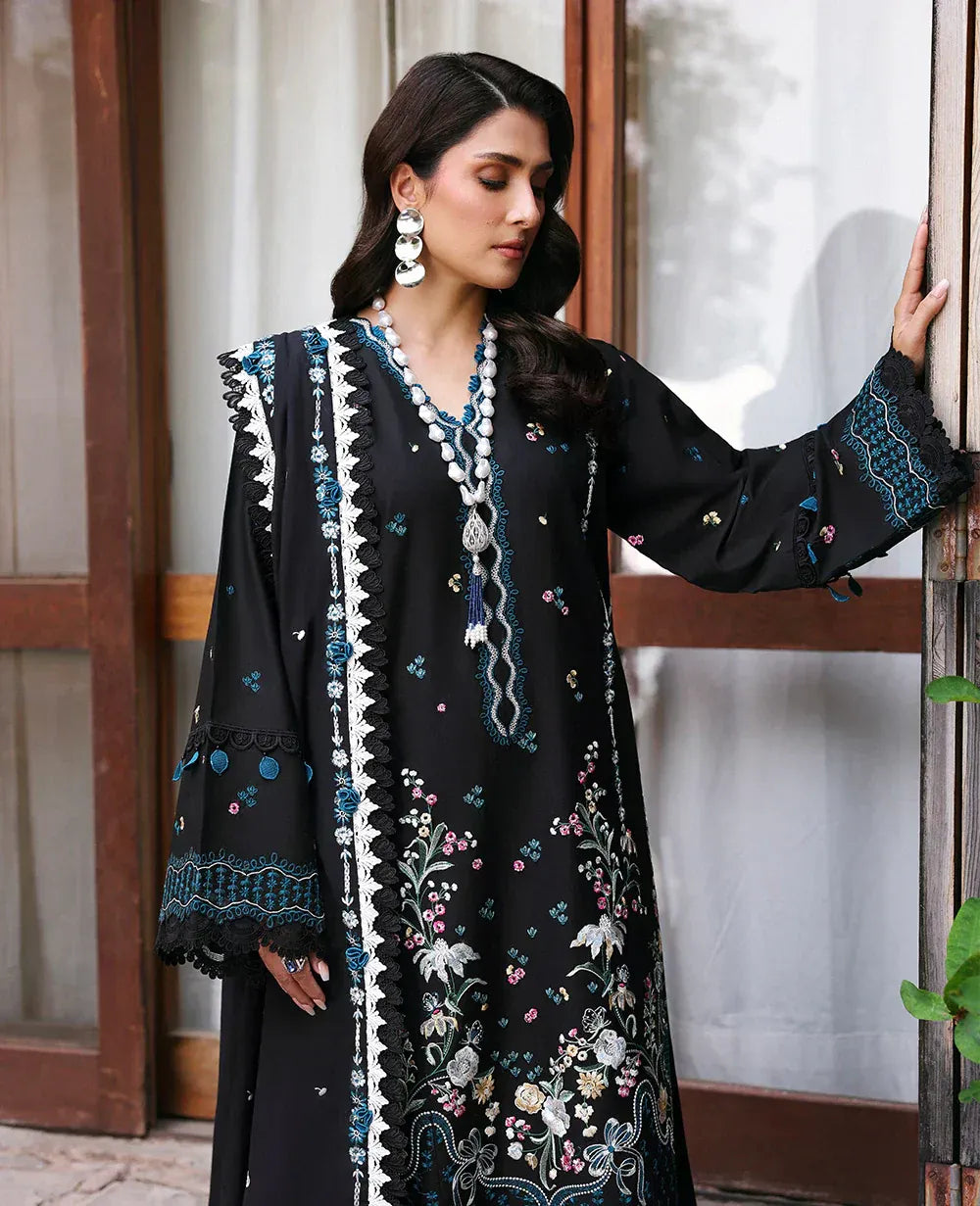 MFLN-1059 3PC DHANAK EMBROIDERED SUIT-PK-5746