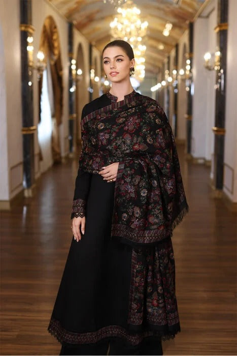 MFLN-1006 3PC DHANAK EMBROIDERED SUIT-PK-5746