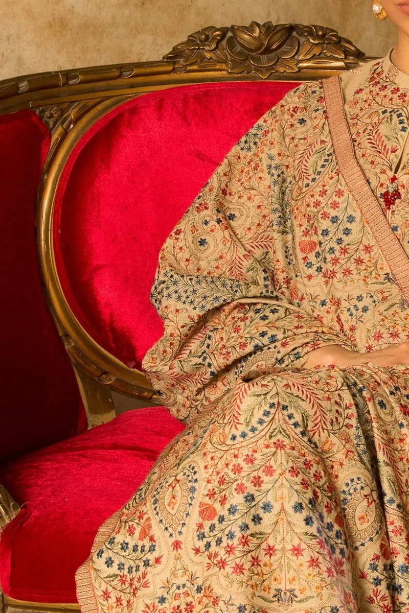MFLN-1023 3PC DHANAK EMBROIDERED SUIT-PK-5746