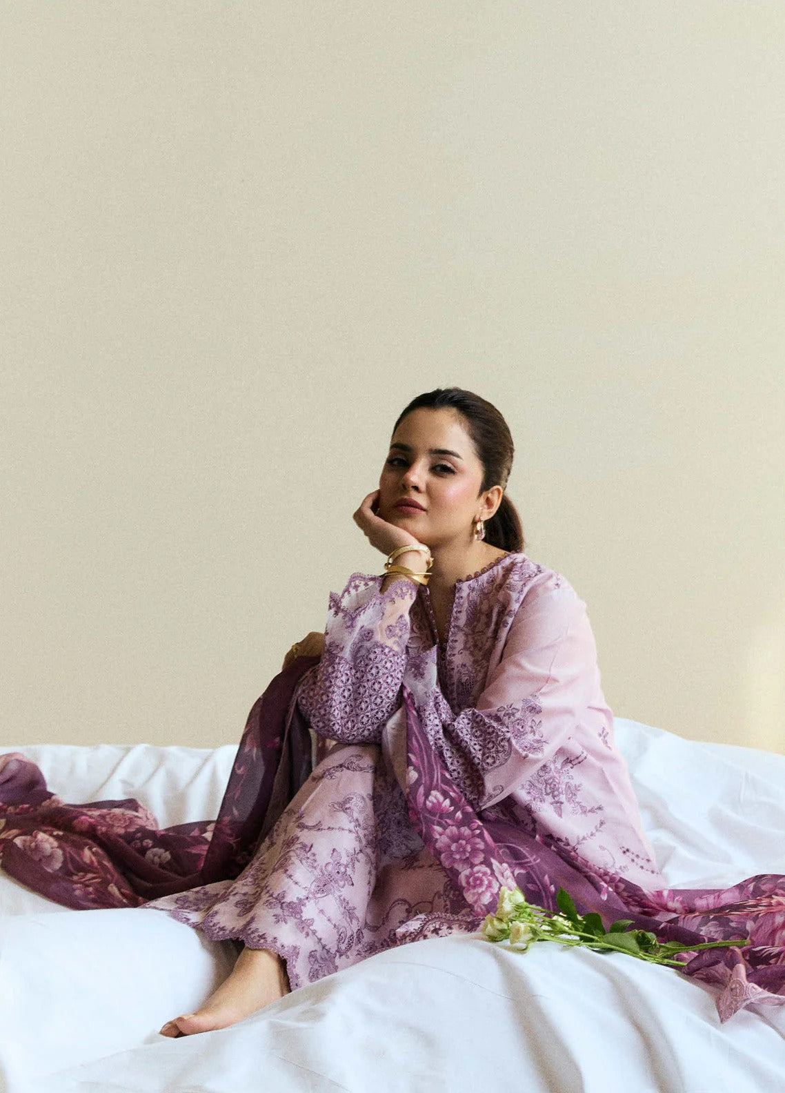 Coco By Zara Shahjahan Embroidered Lawn 3 Piece Unstitched Suit CZS25EE D-05 QUINCE
