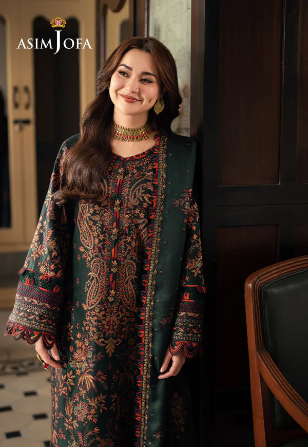 MFLN-1051 3PC DHANAK EMBROIDERED SUIT-PK-5746