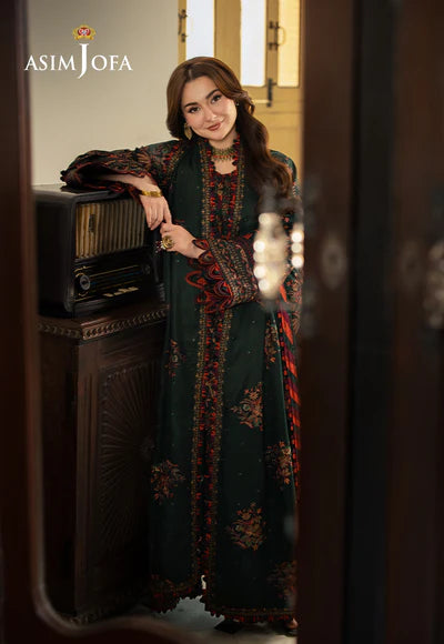 MFLN-1051 3PC DHANAK EMBROIDERED SUIT-PK-5746