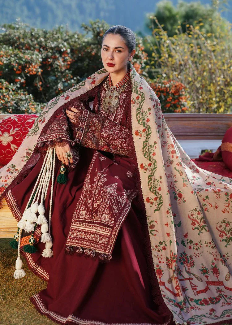 Embroidered Luxury Lawn Unstitched 3Pc | 1065