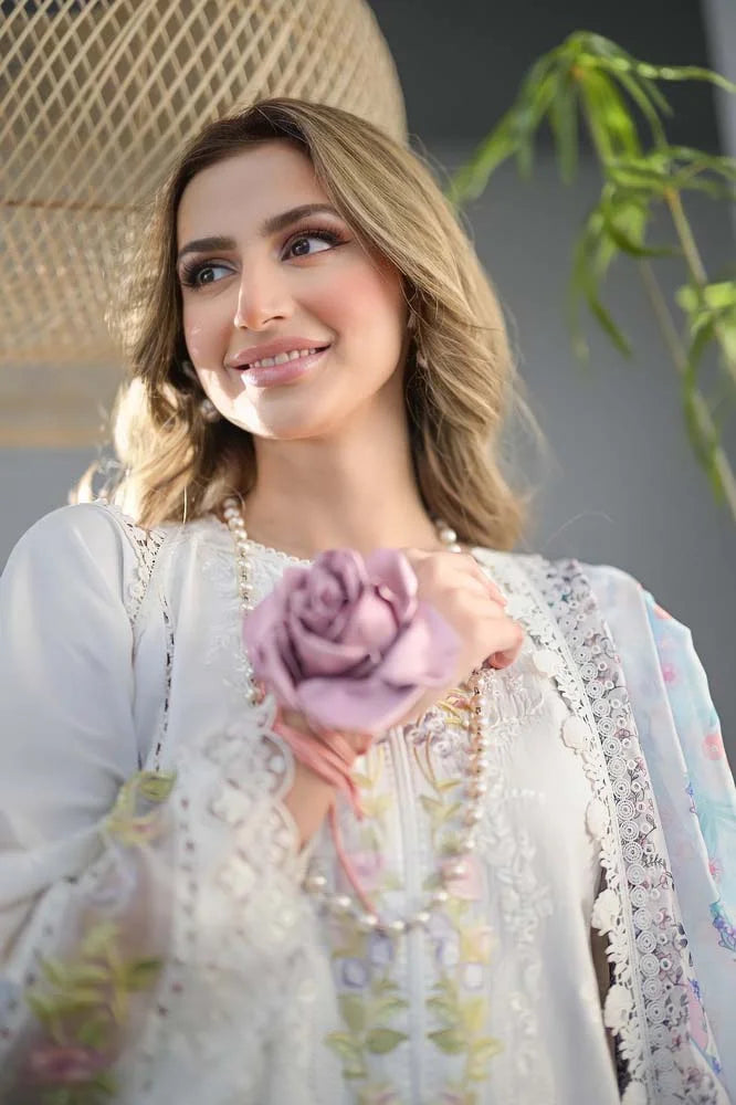 Embroidered Luxury Lawn Unstitched 3Pc | 1031