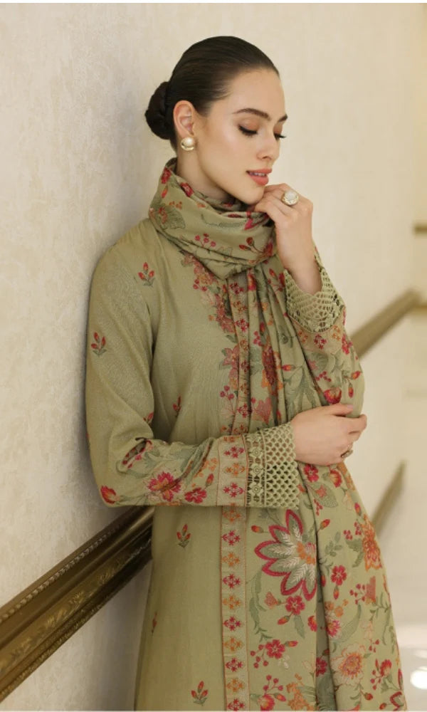 Bareeze - 3PC Heavy Embroidered Dhanak Suit