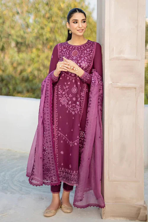 Embroidered Luxury Lawn Unstitched 3Pc | 1008