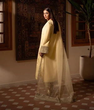 Amber ✨MFLN-1009 3PC DHANAK EMBROIDERED SUIT-PK-5746