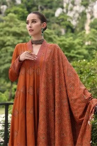 MFLN-1004 3PC DHANAK EMBROIDERED SUIT-PK-5746