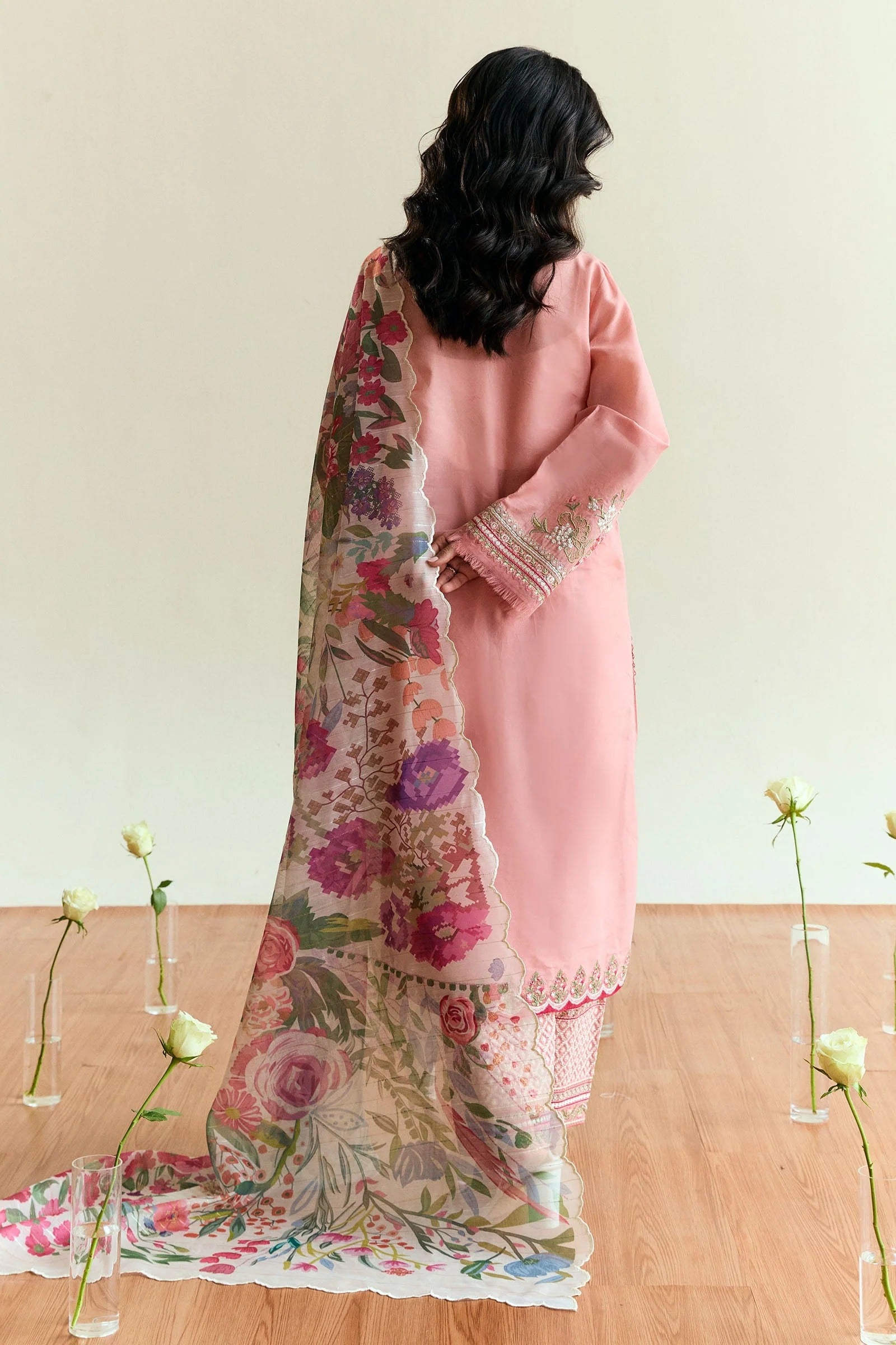 MFLN-1036 3PC DHANAK EMBROIDERED SUIT-PK-5746