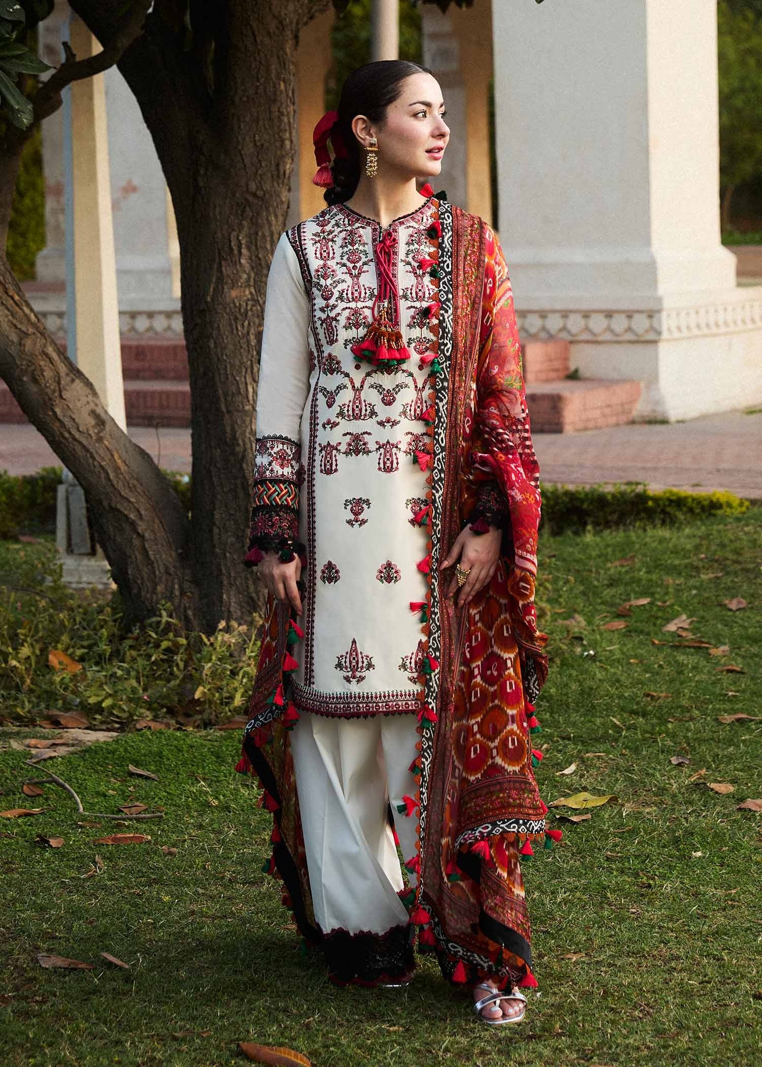Fawn-MFLN-1019 3PC DHANAK EMBROIDERED SUIT-PK-5746