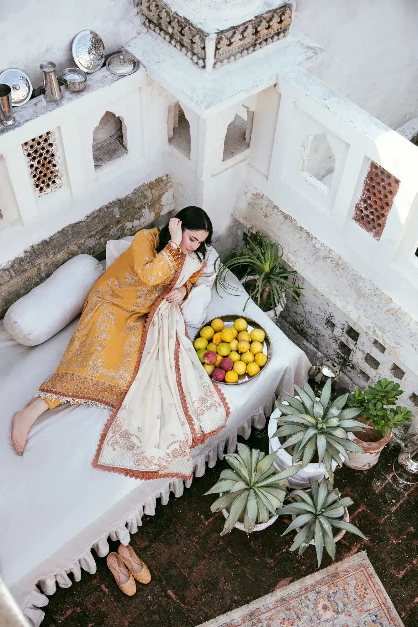 MFLN-1001 3PC DHANAK EMBROIDERED SUIT-PK-5746