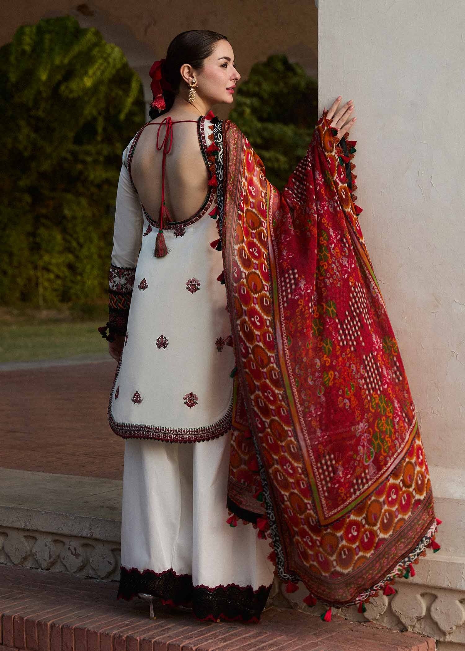 Fawn-MFLN-1019 3PC DHANAK EMBROIDERED SUIT-PK-5746