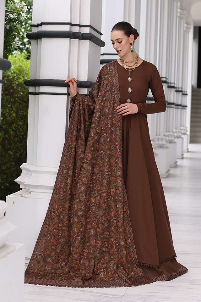 MFLN-1005 3PC KARANDI EMBROIDERED SUIT-PK-5746