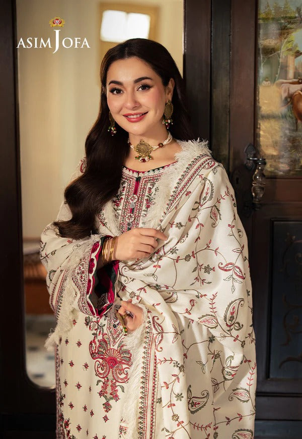 MFLN-1003 3PC DHANAK EMBROIDERED SUIT-PK-5746