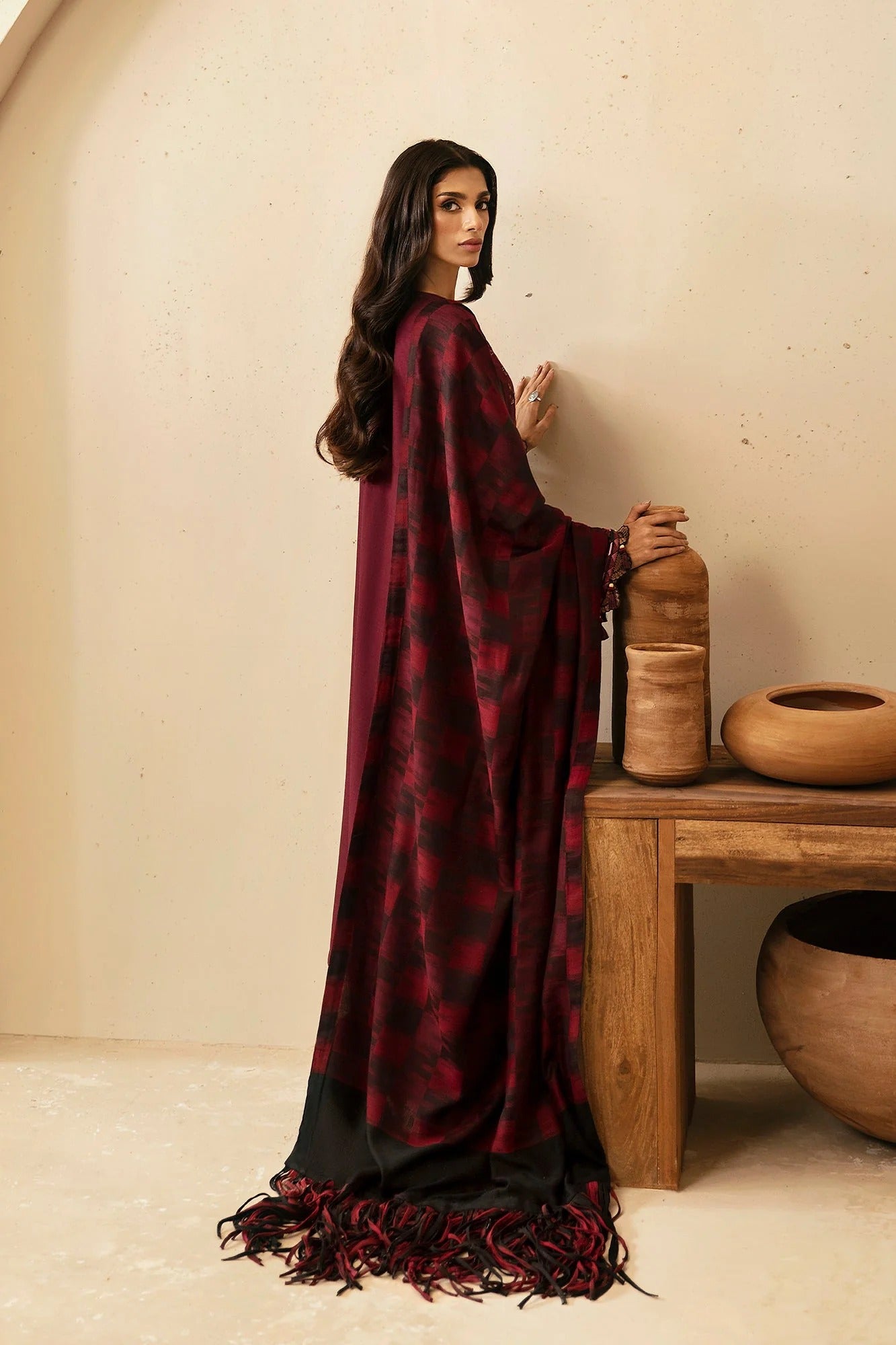 MFLN-1014 3PC DHANAK EMBROIDERED SUIT-PK-5746