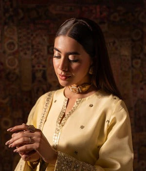 Amber ✨MFLN-1009 3PC DHANAK EMBROIDERED SUIT-PK-5746