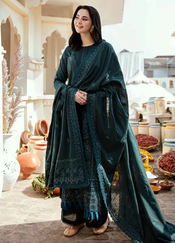 Afsanay-MFLN-1033 3PC DHANAK EMBROIDERED SUIT-PK-5746