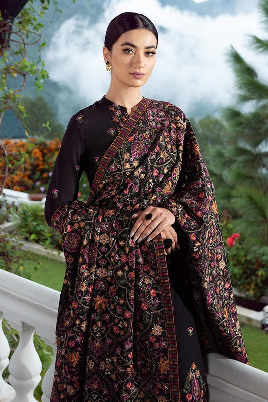 MFLN-1054 3PC DHANAK EMBROIDERED SUIT-PK-5746